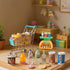 180 Pcs Dollhouse Furniture Miniature Kitchen Accessories Mini Shopping Cart Metal Trolley Basket Food Drink Toy