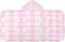 Takiito Bows on Pink Gingham Hooded Baby Towel for Newborn Infant, Soft &