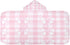 Takiito Bows on Pink Gingham Hooded Baby Towel for Newborn Infant, Soft &