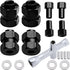 4 Pieces Aluminum Extended 7mm Hex Wheel Hubs & 8mm Thick Wheel Spacers for Axial SCX24 Models (Black)