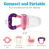 Frozen 6-12 Baby Fruit Feeder, Teething Pacifier for Fruits, Veggies, or Milk, Food-Grade Silicone Teethers for Babies