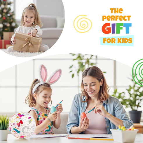 3 3 4 5 6-8 Paint Your Own Soccer Ball with Markers, Toddler Arts and Crafts Kits Soccer Gifts for Girls Boys, Size