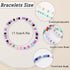 20 Pcs Colorful Friendship Bracelets for Teen Girls, Preppy Letter Beaded Stretch Jewelry Set