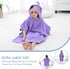 2-6 27.5"X 27.5"(Bird) MICHLEY Hooded Baby Towel Unisex Beach Bath Poncho, Soft Cotton Animal Kids Bathrobe for Years