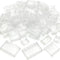 ZHX 72PCS Clear Transparent Window House Building Brick Toy - Classic Flat Plates Pieces Compatible with Major Brands