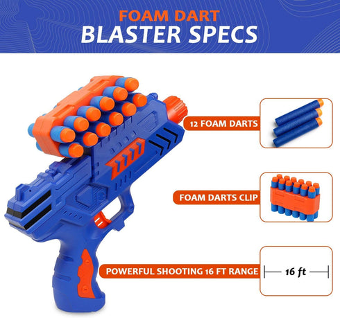 GMAOPHY Digital Targets with Foam Dart Toy Blaster, 4 Auto Reset Electronic Scoring Toys, Birthday/Christmas Gift for