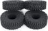 RCHUBAM 4PCS 1.0" Crawler Tires - Rubber Tires 64mm for 1/18 TRX4M Axial 1/24 SCX24 RC Crawler Car
