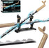 Demon Slayer Swords Building Set, 40in Hashibira Inosuke Dual-Sword Block Toy with Stand, 838 Pcs for Kids Age 8-12