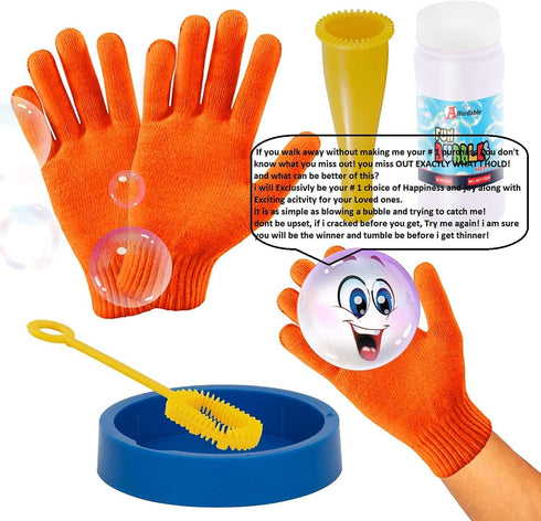 Touchable Bouncing Bubble Kit for Kids, Unpoppable Bubbles Solution for Indoor & Outdoor Play, Great Gift