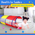 Kids Play Tunnel for Toddlers, Pop Up Crawl Through Tunnel Play Tent for Baby Infant Children or Dog with 2 Mesh Sides, Kids Tunnel Toys or Gift Indoor & Outdoor (Colorful Crawling Tunnel)
