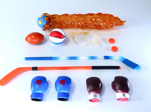 GAME ON 1/12 Scale Six Inch Action Figure Accessories Set with LED Light (Cats with Knives 2 w/Light)