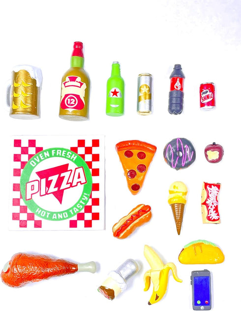 Super Foodie Recooked Action Figure Accessories, 1:12 and Six Inch Scale Miniature Plastic Food Accessories