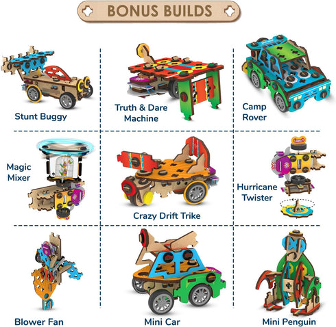 20in1 6-7-8-9-10-11-12 6-12 Smartivity Spin-n-Go Kit for Kids Ages I Build a Moving Robot, CAR, Airplane & More I
