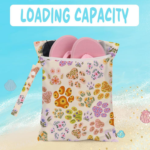 WINGTECA Dog Diaper Bag Reusable Wet Dry Bag for Swimsuit Towels Pool Dirty Yoga Gym Clothes Beach Vacation Essentials
