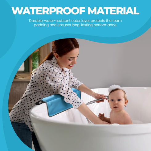 Generic Elbow Set Whale Baby Bath Kneeler and Rest Extra Thick Padded Cushion Waterproof Non-Slip Mat with Storage