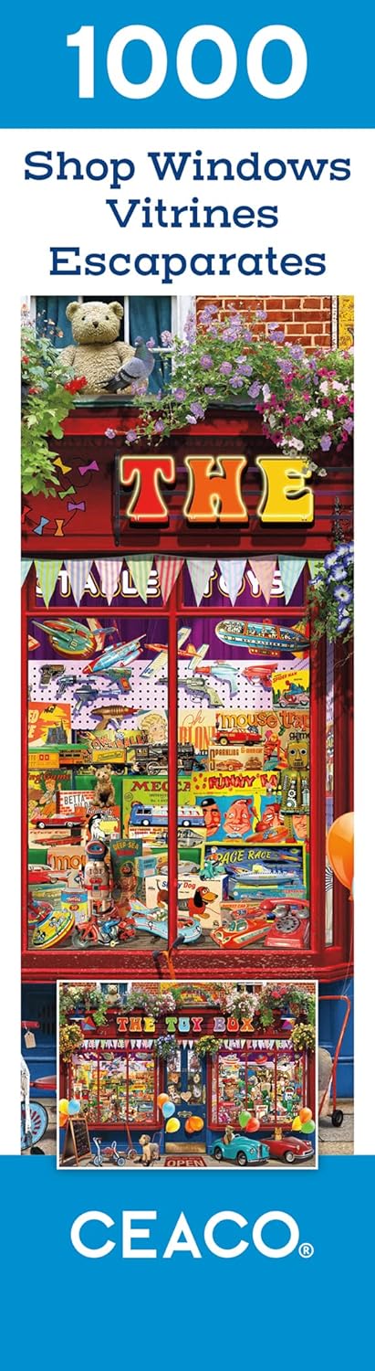 Ceaco - 1000 Piece Jigsaw Puzzle - Shop Windows - Toy Box, 26.6 x 19