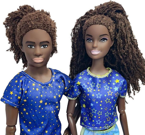Set, 12 Inch Fashion Dolls Stylish Twin Doll Toy, Trendy Outfits for Fashionable Play, Perfect Good Gift