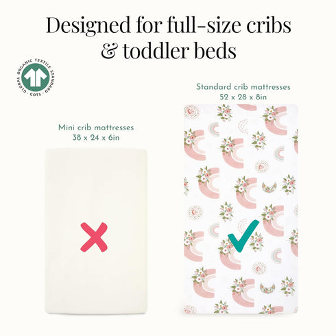 3 Set, Set, Evolur Rainboho Piece Crib Bedding Machine Washable, Soft and Breathable Toddler Bedding Includes Fitted