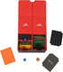AEGIS GUARDIAN Card Deck Box with Dice Tray, Holds 150+ Sleeved Cards, Red Inner PU Leather