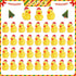 kapeiluo 50Pcs Mini Resin Ducks, Mini Christmas Ducks Miniature Duck Figures Ornament for Craft, Dollhouse, Garden