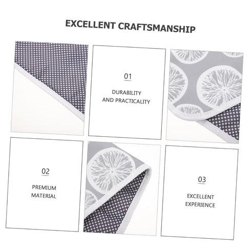 Travel-Friendly Gray Lemon Changing Pad Urinal Mat for Newborns
