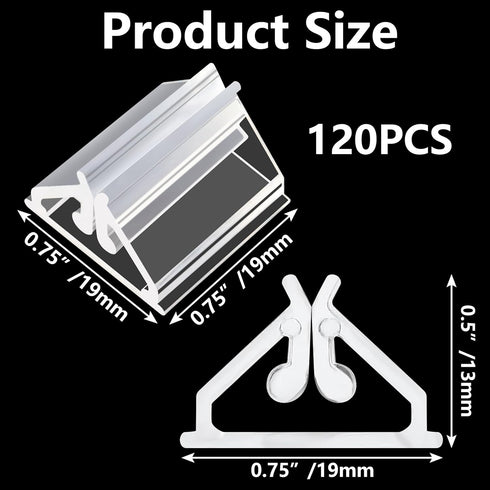 120 PCS Plastic Game Card Stands, Blank Game Board Markers, Game Card Holder, Playing Card Holders for Board Game