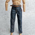 2X 1/6 Custom Scale Blue Jeans Pants for 12" Male Action Figure Doll Clothes