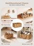 Diaper Caddy Organizer, Hand Rattan Nursery Storage Basket for Baby Essentials, Baby Changing Table Organizer Perfect