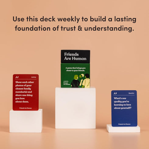 140 Communication Friends are Human | Conversation Cards to Help Deepen Friend Relationships | Card Game for Bonding