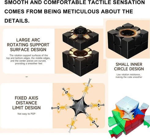 18CM 3x3 3D Giant Magic Cube, Big Speed Cube Color-Matching Sensory Puzzle Box Super Large Birthday Christmas Stocking