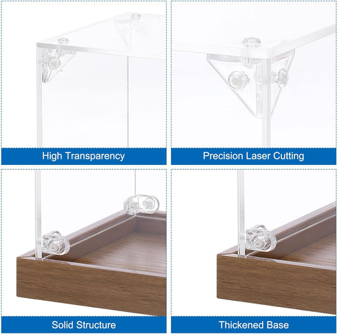MECCANIXITY Acrylic Display Case, 8"x4"x4" Clear Dustproof Storage Organizer for Collectibles and Action Figures