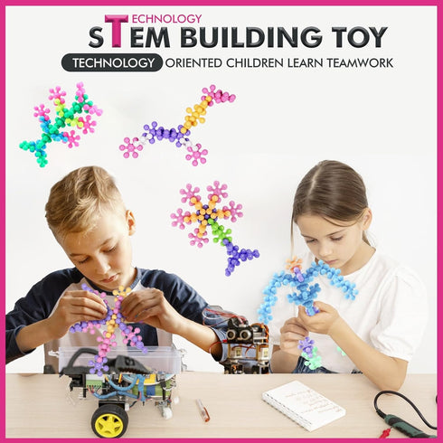 PASTEL Colors Building Blocks 300ct, Kids STEM Educational Toys, Interlocking Discs for Preschool Boys and Girls Aged 3+