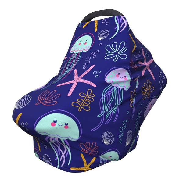 Schgap Jellyfish Shells Baby Car Seat Covers Canopy Nursing Cover Breastfeeding Baby Carrier