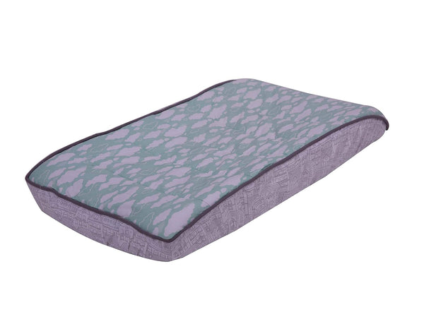 Bacati Clouds in The City Quilted Changing Pad Cover, Mint/Grey