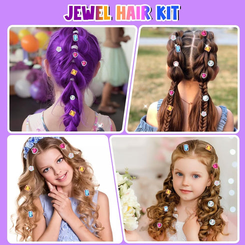 3 4 5 6 8-12 AICase Hair Gem Stamper Kit,Kpop Bling Hair Jewels for Girls Toys or Kpop Demon Hunters Cosplay,Hair