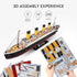 CubicFun Titanic 3D LED Puzzles for Adults, 88 CM, 266 Pieces, Titanic Toys for Home Decor and Gifts