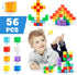 TENYEAH 56 3+ PCS Magnetic Blocks, Transparent Magnet Building Blocks for Toddlers, Preschool Educational Construction