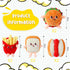10 Backpack Aoriher Pcs Food Plush Toy Food Stuffed Animals Soft Simulation Hamburger Hot Dog French Fries Chicken