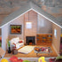 Chivertion 1:12 48 Scale Dollhouse Miniature Wooden Bookshelf with Pcs Miniatures Books, Mini Bookcase Tiny Books