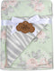 Sherpa Fleece Baby Blankets - Colorful Reversible Blankets for Newborns, Infants, Toddlers, and Nursery (Floral & Zebra)