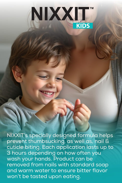 Nail Biting Prevention for Kids - Safe & Effective Thumb Sucking Deterrent, No Bite Nail Polish Pen for Age 3+