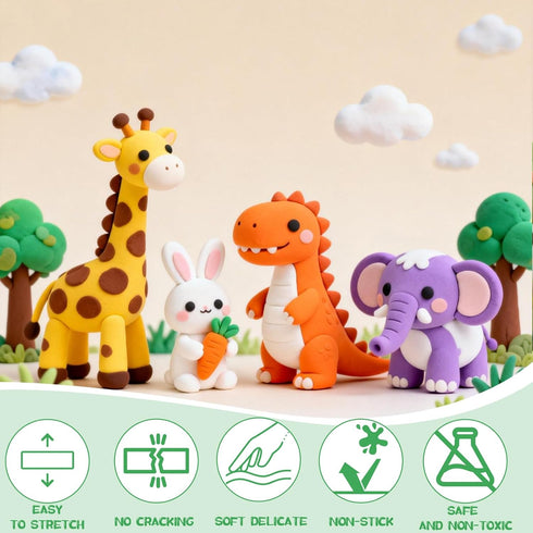 Cocurb 36 3 Air Dry Clay - Colors Modeling Clay for Kids, Boys and Girls, Air Dry Clay Bulk Kit for Adults