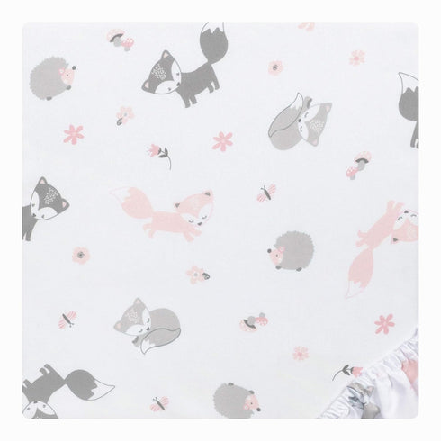 Sammy 2-Pack Set, 28 52 & Lou Girl Forest Microfiber Fitted Crib Sheet Fits Standard Crib Mattress in x in; Fully