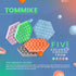 TOMMIKE Hexagon Push Pop Fidget Toy Bubble Sensory for Anxiety & Stress Relief Special Needs Autism Learning Office