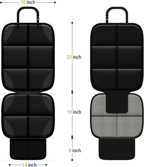 MHO+ALL 2 Pack 600D 2 Car Seat Protector Auto for Child Baby Car Seats - Large CarSeat Sit Savers Mat with Waterproof