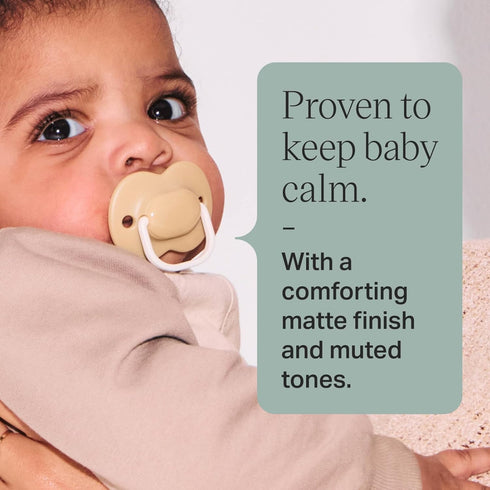 Tommee 18-36 Symmetrical Pack 6 Tippee Anytime Matte Pacifiers, Months, Baglet, BPA-Free Binkies, Blue/Green/Grey