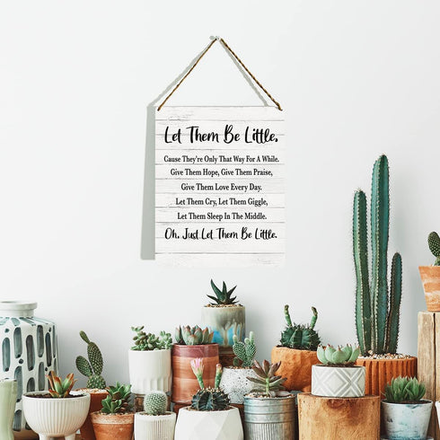 KongMoTree 8x10 Inch(GMS628) Let them be little, Nursery Quotes Wall Art, Nursery Quote Sign, Nursery Sign, Nursery