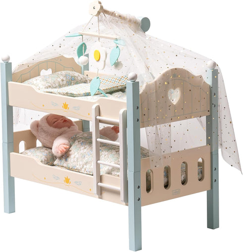 ROBUD Baby Doll Crib, Wooden Baby Doll Beds for 20 Inch Dolls,