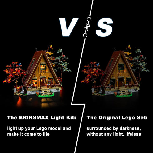BRIKSMAX Led Lighting Kit - Compatible with LEGO-21338 A-Frame Cabin, Not Include Lego Set