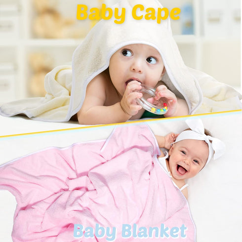 6 Pack 30 30 Inch Chumia Baby Bath Towel Coral Fleece Soft Absorbent Newborn Hooded Towel for Kid x Toddler Bath